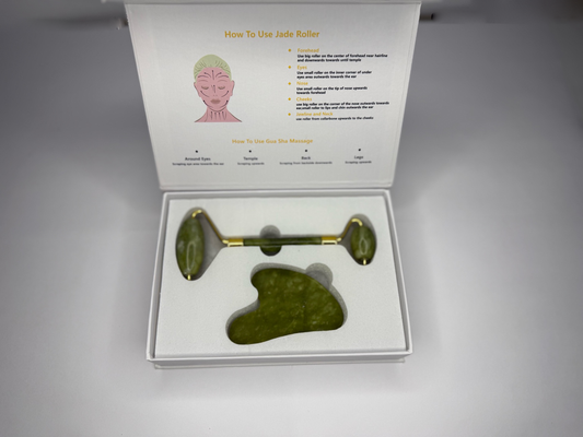 💎 Jade Roller & Gua Sha Set – Sculpt & Glow